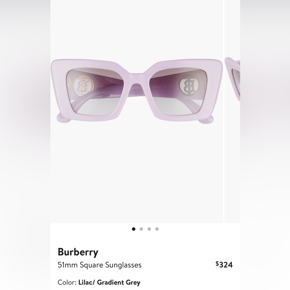 Burberry Lavender Women's Sunglasses - Picture 4 of 12